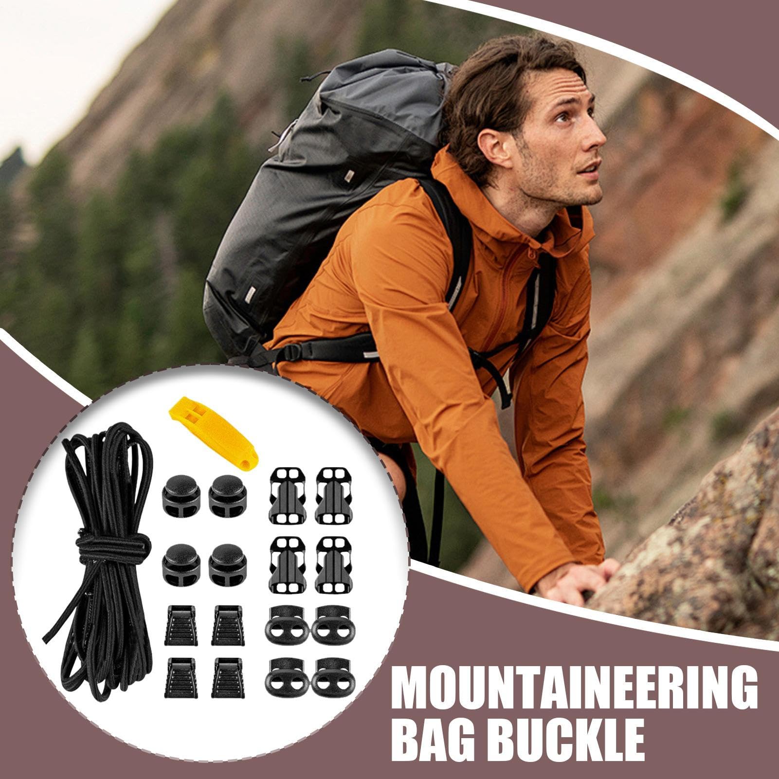 Set De 18 Cordes élastiques Avec Boucles – Pour Sac à Dos, Alpinisme, Randonnée, Camping, Longueur 320 Cm