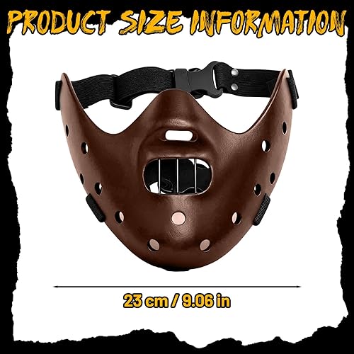 Miniatura 5 de nezababy Hannibal Lecter Máscara Cosplay El Silencio de los Corderos Media Cara Asesino de Resina