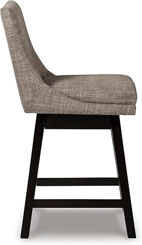 Miniatura 10 de Signature Design by Ashley Tallenger Taburete de bar giratorio tapizado de 25 pulgadas, 2 unidades, gris claro