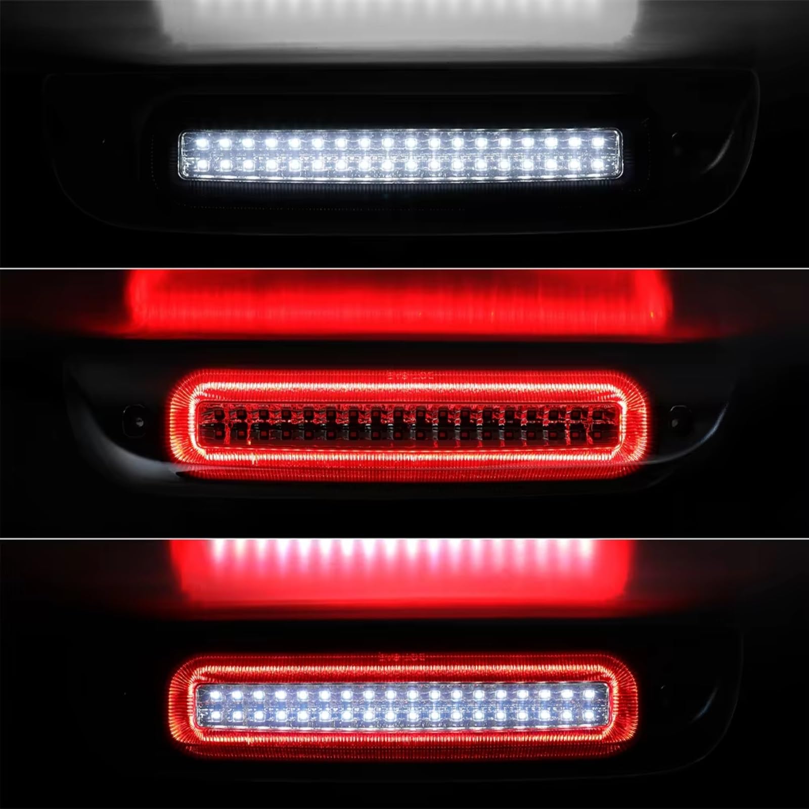 Compatibile con Chevy per Silverado 2500HD 2015 2016 2017 2018 2019 ABS Accessori fumé Luce Freno Alta Auto Stop supplementare