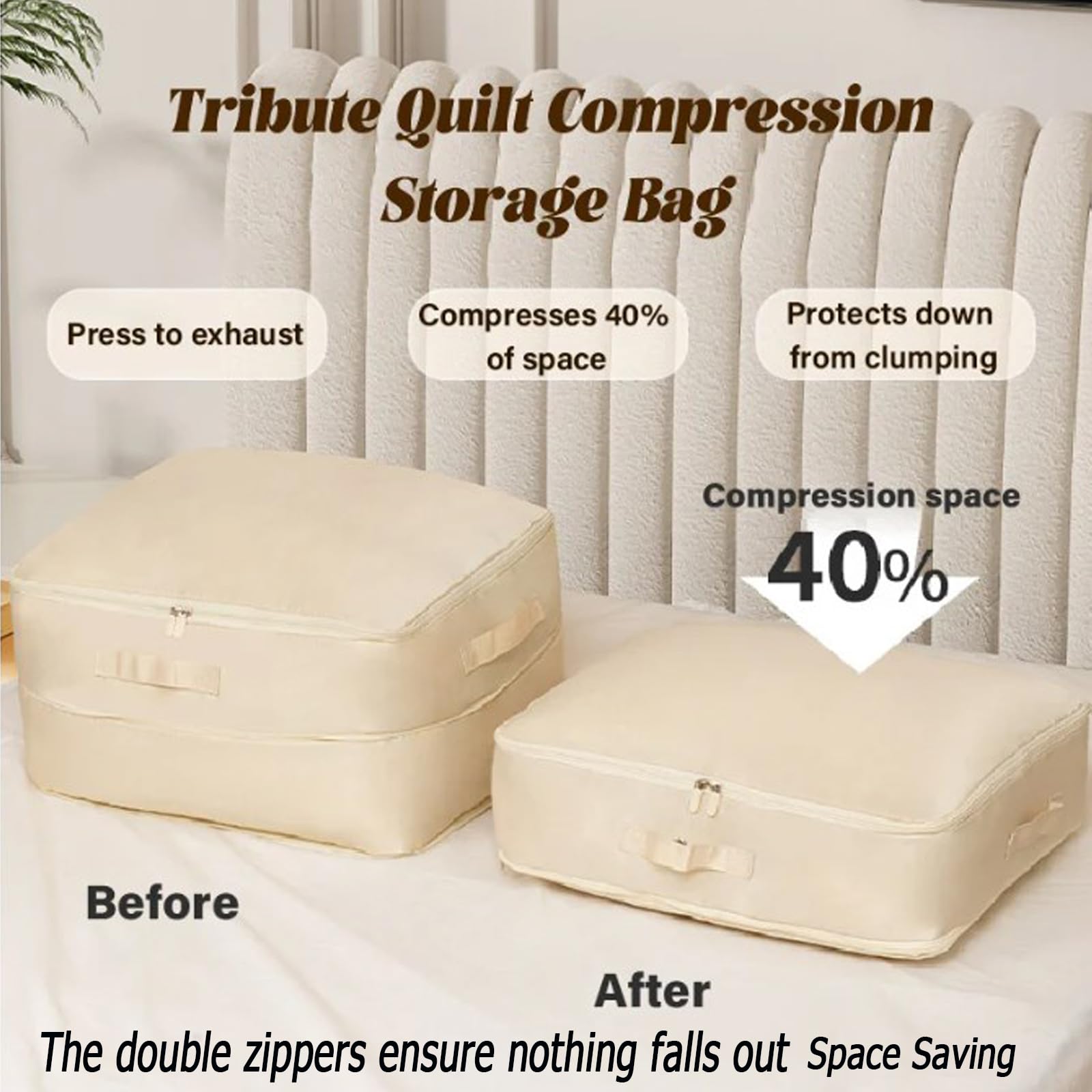 Organiseur ultra compact à auto-compression, sacs de déménagement universitaires, sacs de rangement sous vide, sacs de rangement sous vide résistants pour vêtements, couettes, couvertures, literie