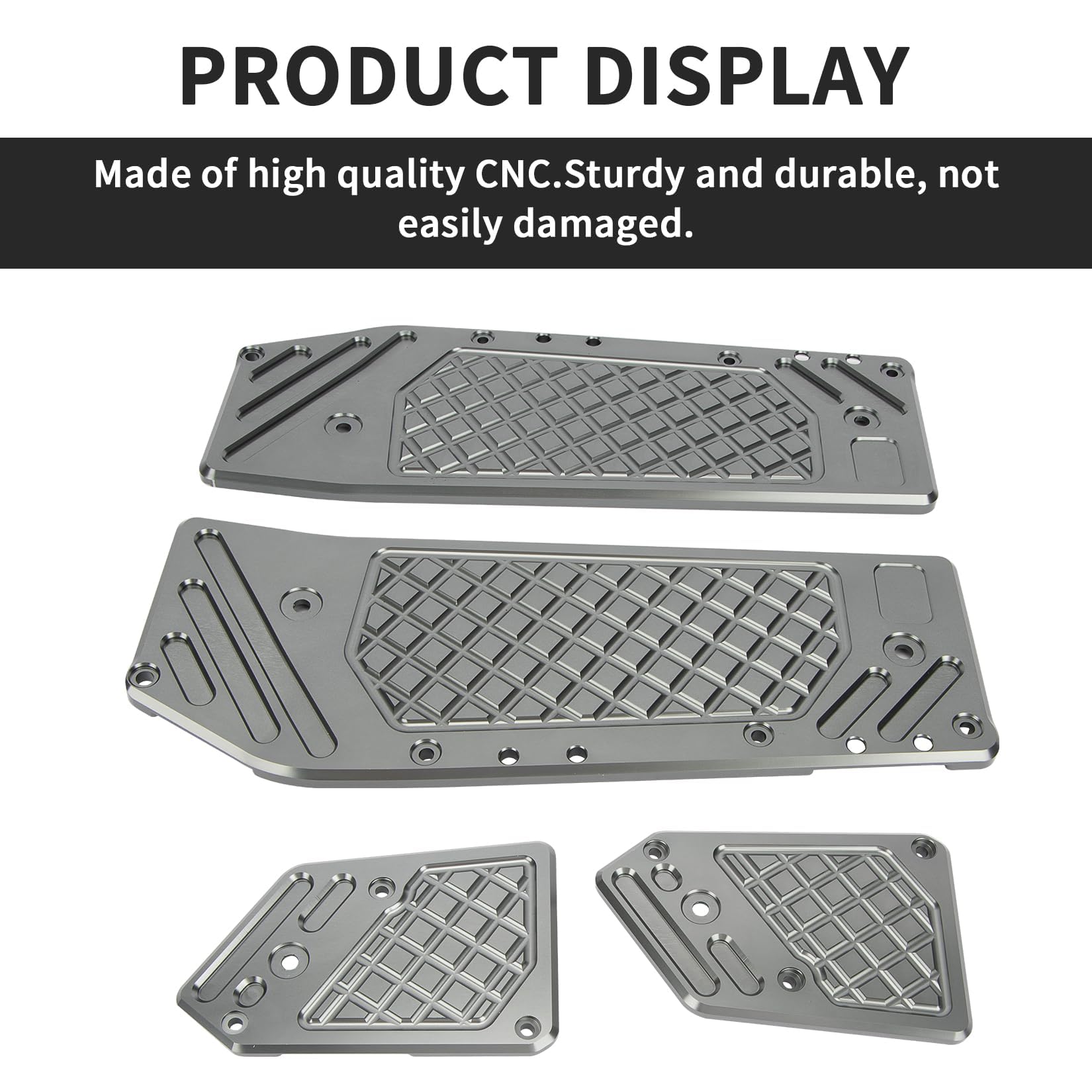 Poggiapiedi anteriori per ADV 350 2022 2023 2024 2025, PSLER Pedale del Piede del Conducente Accessori Decorativi in Alluminio CNC per Moto(Titanio)