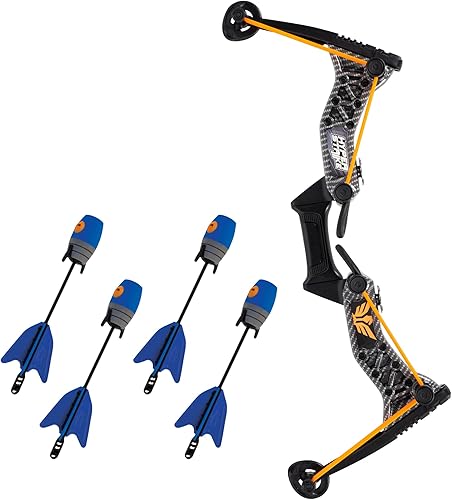 Zing HyperStrike Bow Archer Pack - 1 arco y 4 flechas de silbato zónico, lanza flechas de hasta 250 pies, para edades de 14 años en adelante