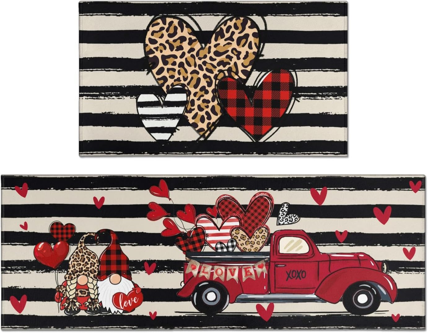 Unibyby Valentines Day Kitchen Mat, Valentines Kitchen Rugs