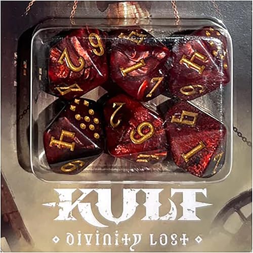 Miniatura 3 de Impressions Kult: Divinity Lost: Juego de dados (edición Inferno) - Juego de dados de 6 piezas