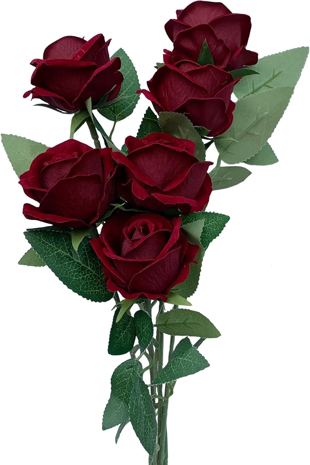 HinyoCo 24 Pcs Roses Artificial Flower Silk Roses,Artificial Roses Bulk for Wedding Decorations Table Centerpieces, Mother's Day Valentine's Day Home Decor (Dark Red) - Image 4