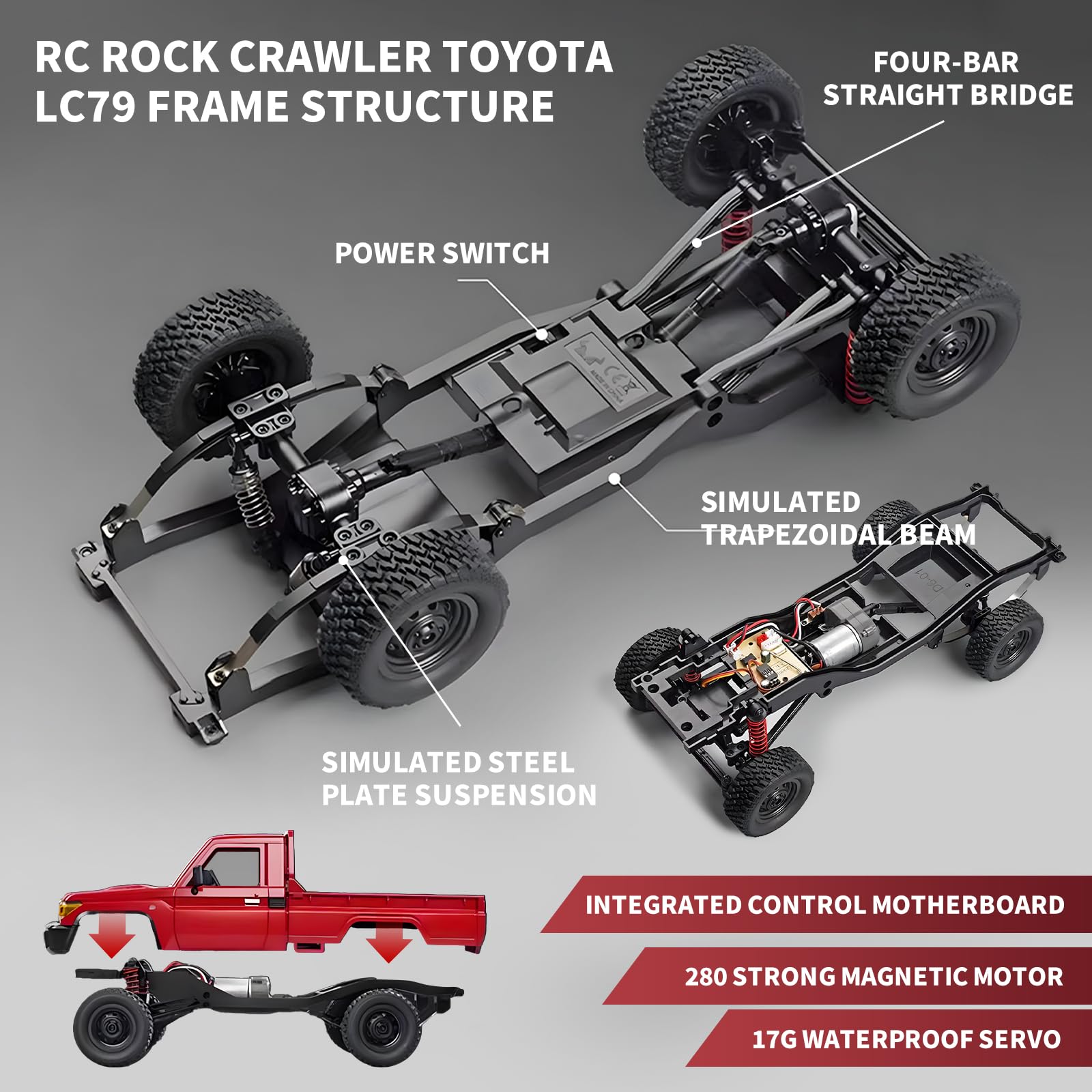 RZAPE RC Rock Crawler - 1/12 4x4 Off Road Truck -6 RZAPE RC Rock Crawler - 1/12 4x4 Off Road Truck -6