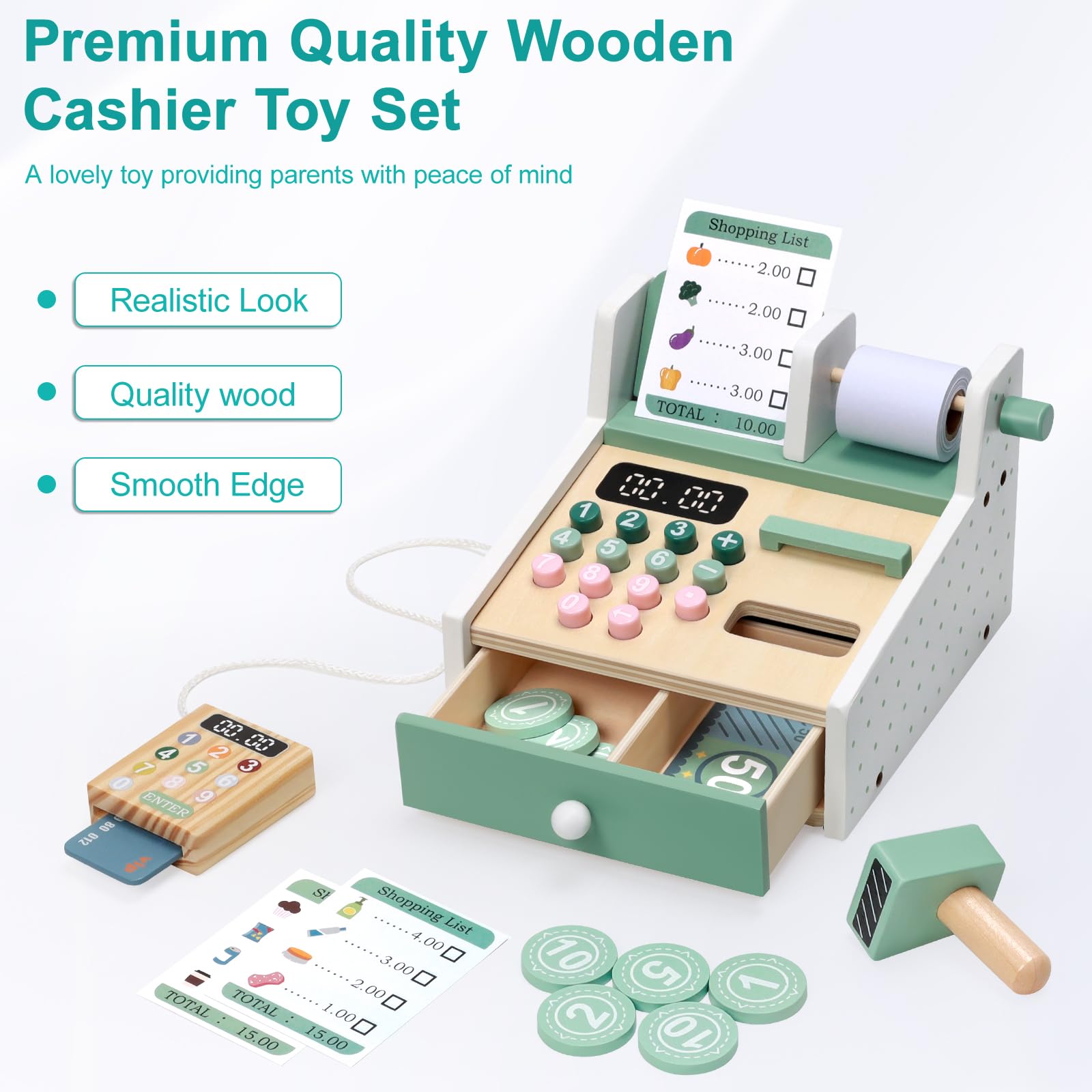 OSLINE Cadeaux pour filles et garçons de 2, 3, 4 ans, jouets éducatifs Montessori en bois, jouets d'apprentissage éducatifs pour enfants, jeu de rôle pour enfants de 3 à 5 ans, cadeau d'anniversaire