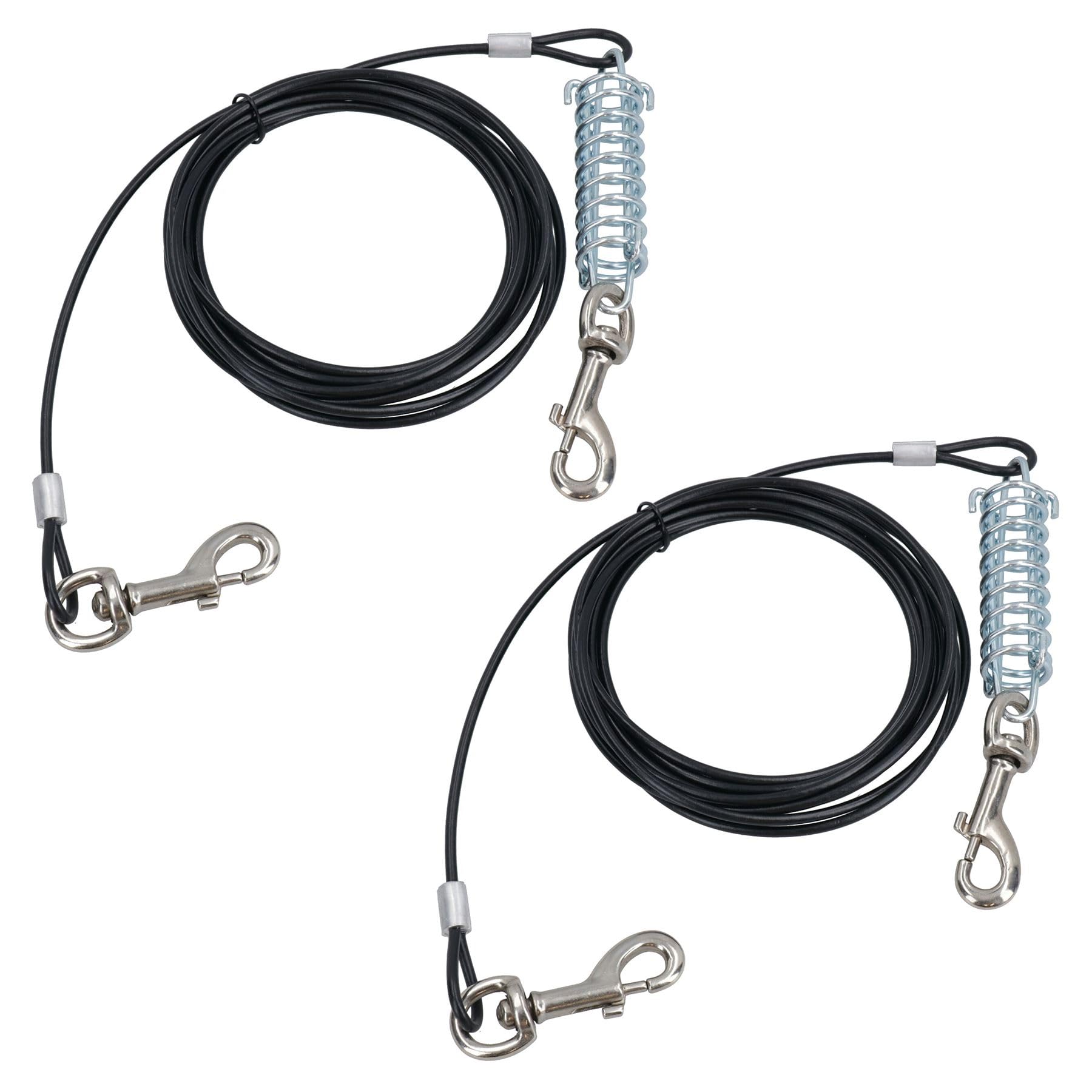 Câble d'attache pour chien AB Tools lot de 2 de 4,7m résistant aux intempéries