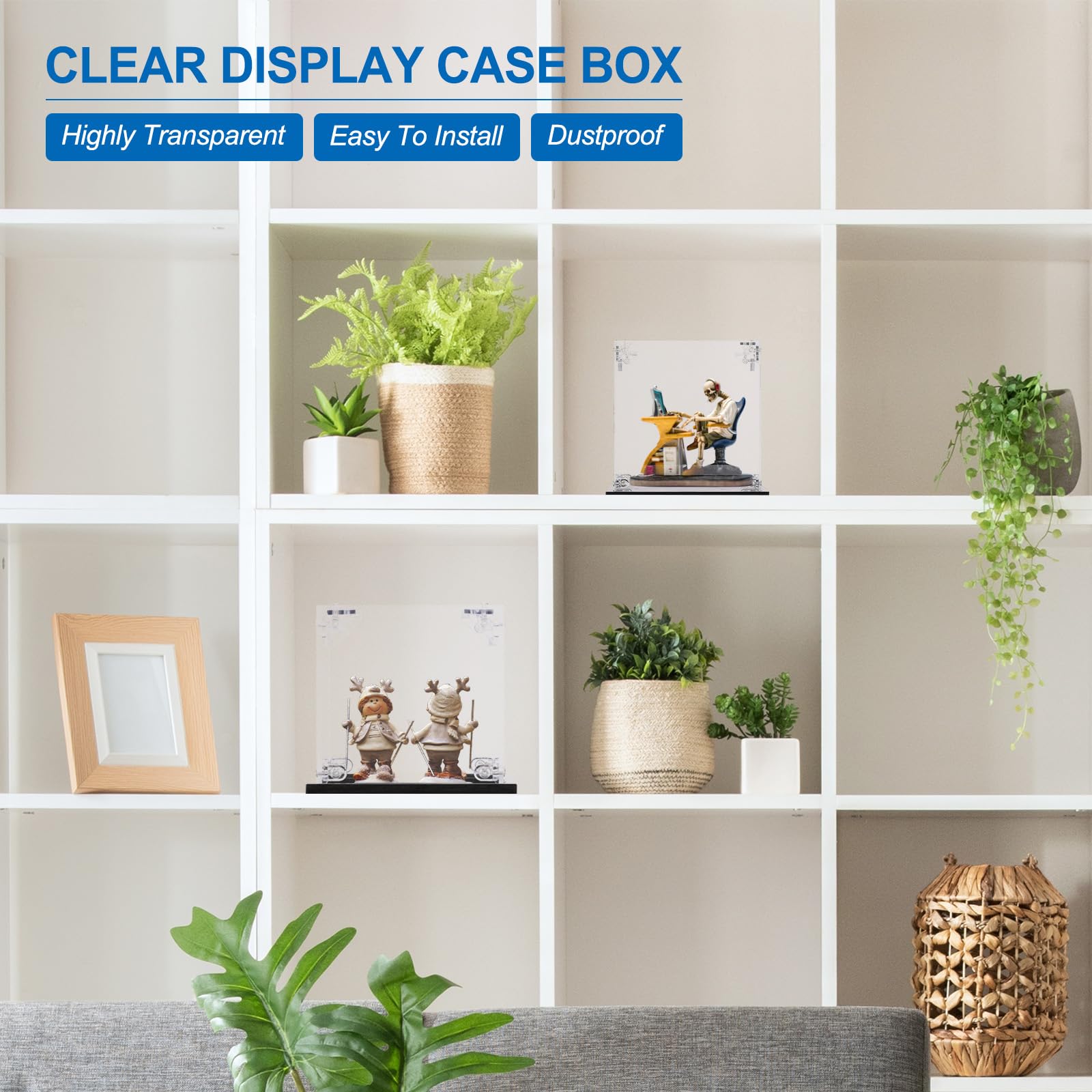 Sourcing Map Vetrina Espositore In Acrilico Trasparente – Antipolvere Per Collezione, Modelli, Funko Pop (40x20x15 Cm) - 6