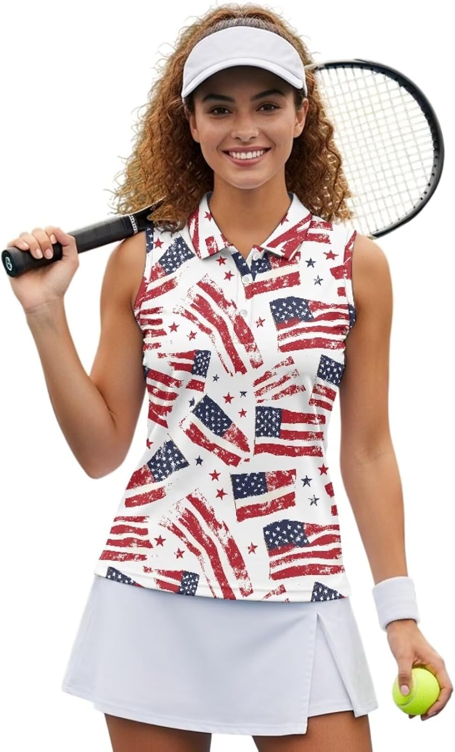 Yewattles Womens Golf Shirt Sleeveless,V-Neck,Slim Fitting Tennis Collared Top Athletic Clothes