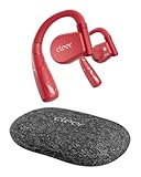Cleer ARC II Sport Open Ear Headphones&comma; True Wireless Ear Buds with Dual Mic&comma; Sweat Resistant&comma; Multi-Point Connect&comma; 35 Hrs Playtime&comma; Secure Fit&comma; Bluetooth 5&period;3 Earbuds with Ear Hooks&comma; Preset EQs&comma; Red