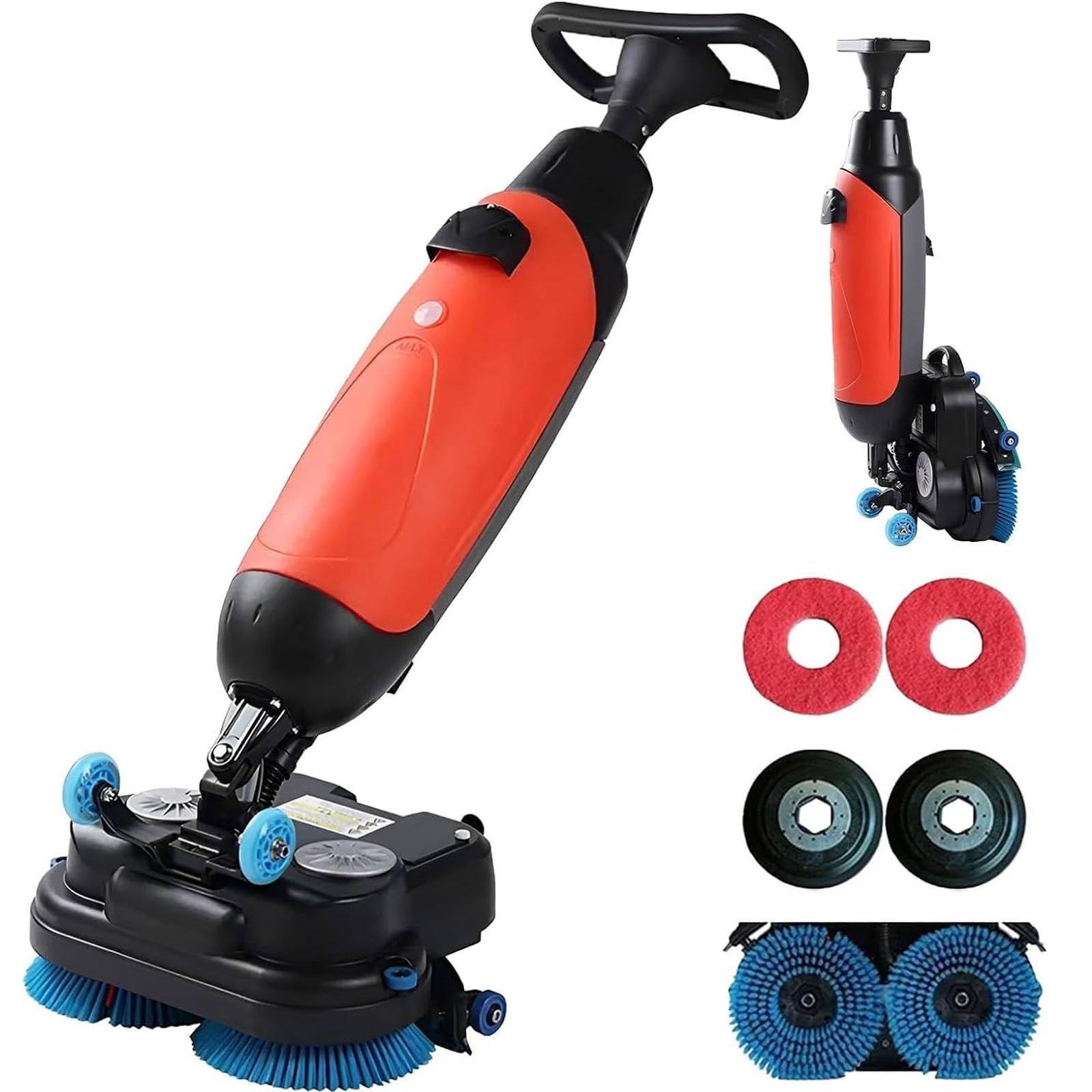 Universelle Bodenkehrmaschine mit Polierfunktion, handgeschoben, selbstfahrend, 360° drehbar