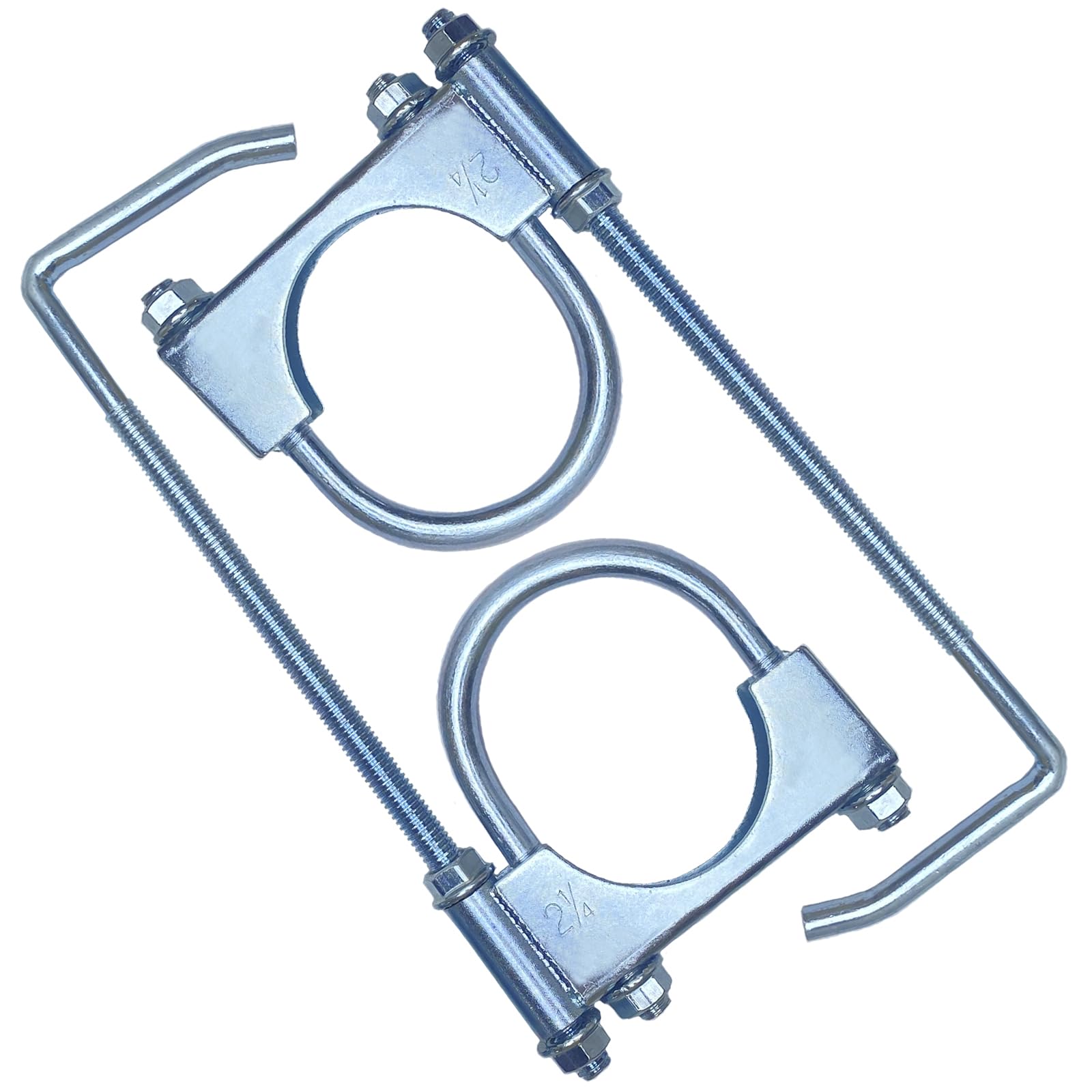 CAROTUPY 2.25" Exhaust Clamp With Hanger, Exhaust Pipe Hanger Muffler Hanger Universal for 2.25 Inch Exhaust Pipes(2 Pcs)