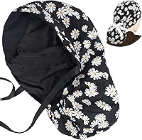 Vista 23 de ABAMERICA Scrub Caps for Women Surgical Caps Nurse Hat Functional Ponytail Holder for Long Hair Single or Satin-Lined