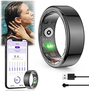 Smart Ring, Health Tracker, Fitness Smart Ring, Heart Rate Monitor ...