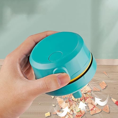 Miniatura 3 de Table Vacuum, 2-Modes Cordless USB Duster, Small for Detailing Use, Material, Carpet Home Computer Office Desk Electronics Drawer, Cordless Portable