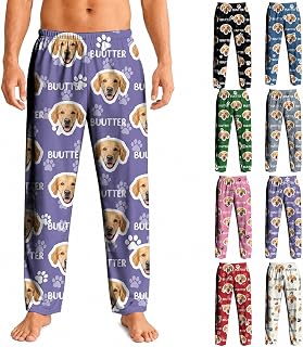 KiKiLuna Custom Pajama Pants with Pet Face