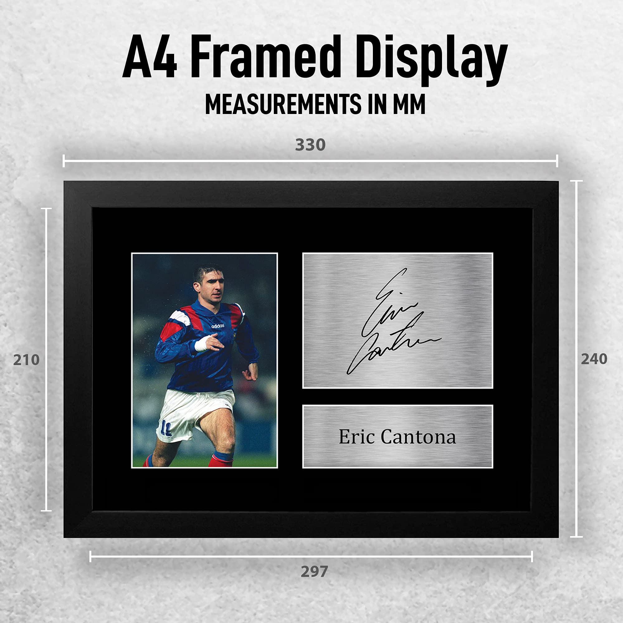 HWC Trading FR A4 Eric Cantona France Gifts Printed Signed Autograph Picture for Football Fans and Supporters - A4 Framed - Image 2