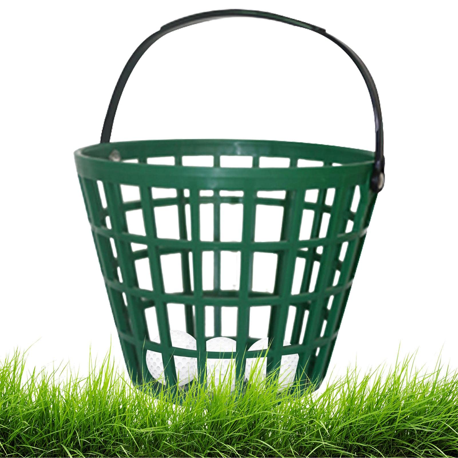 Keptfeet Cestino per Palline da Golf con Manico - Cestino per Palline da Golf all'aperto con Manico,Secchiello portapalline per Palline da Golf per scuole, campi da Golf, Country Club, Cortili