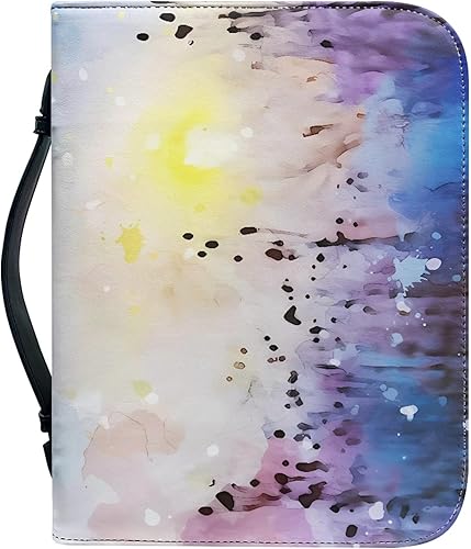 Miniatura 2 de Funda de la Biblia Galaxy para hombres y niñas, funda de cuero para la Biblia para mujeres, tamaño extra grande con asa y bolsa organizadora de