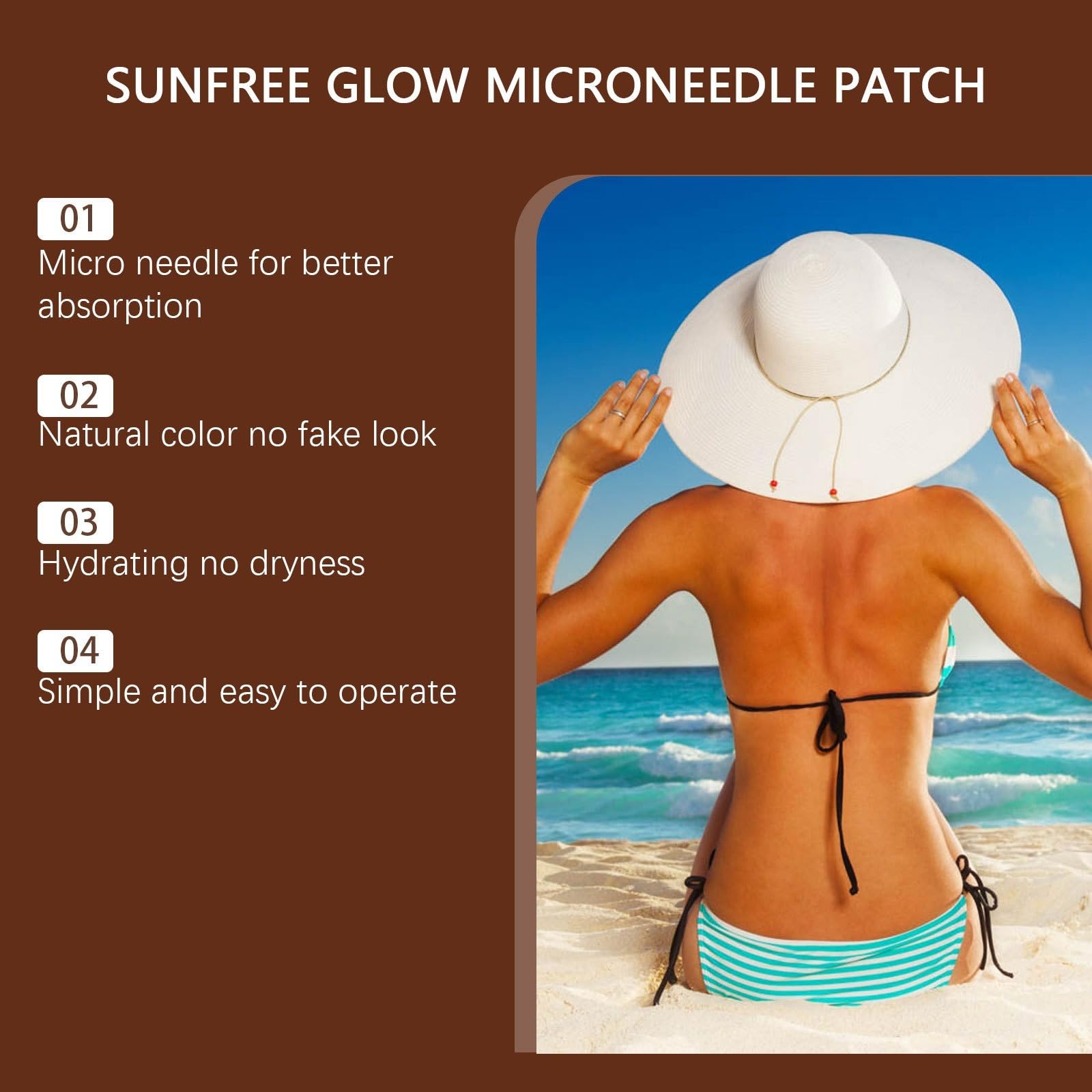 Sun-Free Glow Patch, neues Bräunungspflaster ohne Sonne, natürliche Haut-Patches ohne Sonneneinstrahlung, feuchtigkeitsspendende Formel, geeignet für alle Hauttypen, Männer und Frauen