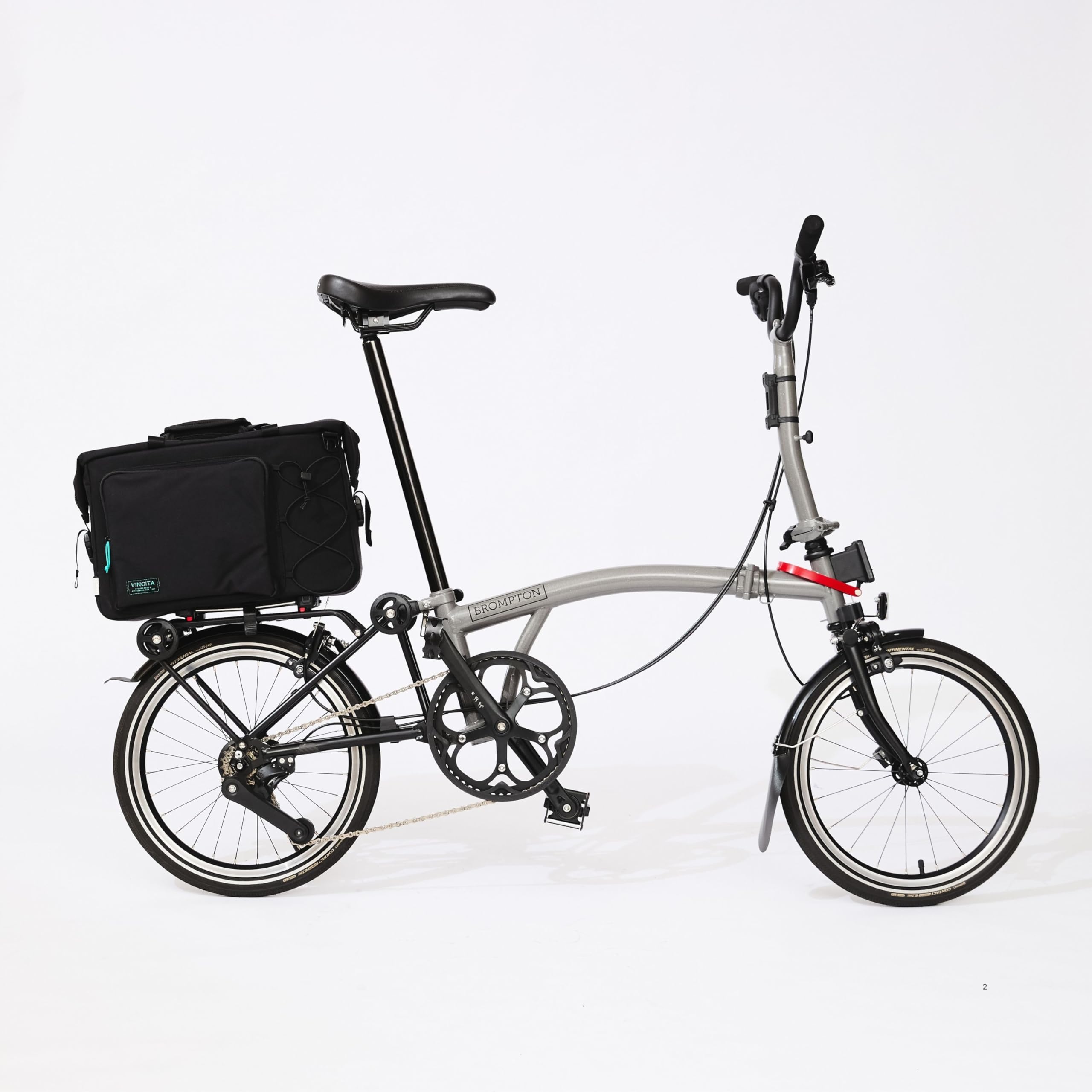 Vincita Nash Pro Bag – Borsa da portapacchi Premium per Brompton P Line & Advance Roller Rack, supporto KlickFix UniKlip 2, design senza colpo di tallone, elegante e funzionale per pendolarismo e