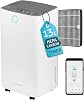 Turbionaire Senso 13 WiFi Clean Dehumidifier 13 L/24 h HEPA + Carbon Filter App Capable Water Tank 2 L 24H Timer Rooms up to 30 m² Moisture Sensor Against Moisture and Mould Digital Display