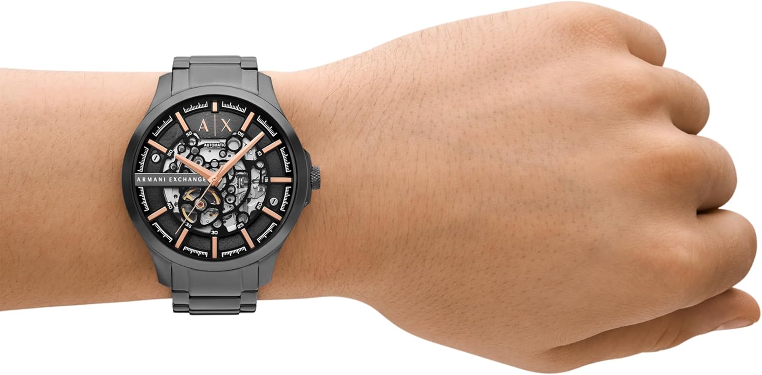 Armani Exchange A|X Men's Automatic Blue Stainless Steel Watch - Image 5