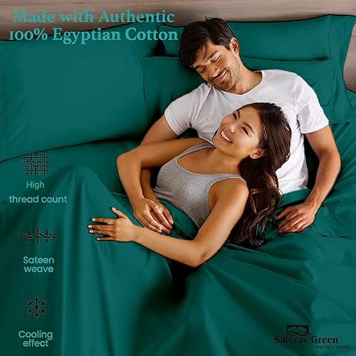 Miniatura 121 de Juego de funda de edredón tamaño King 100% algodón egipcio transpirable Funda de edredón con cierre de cremallera y lazos en las esquinas 600