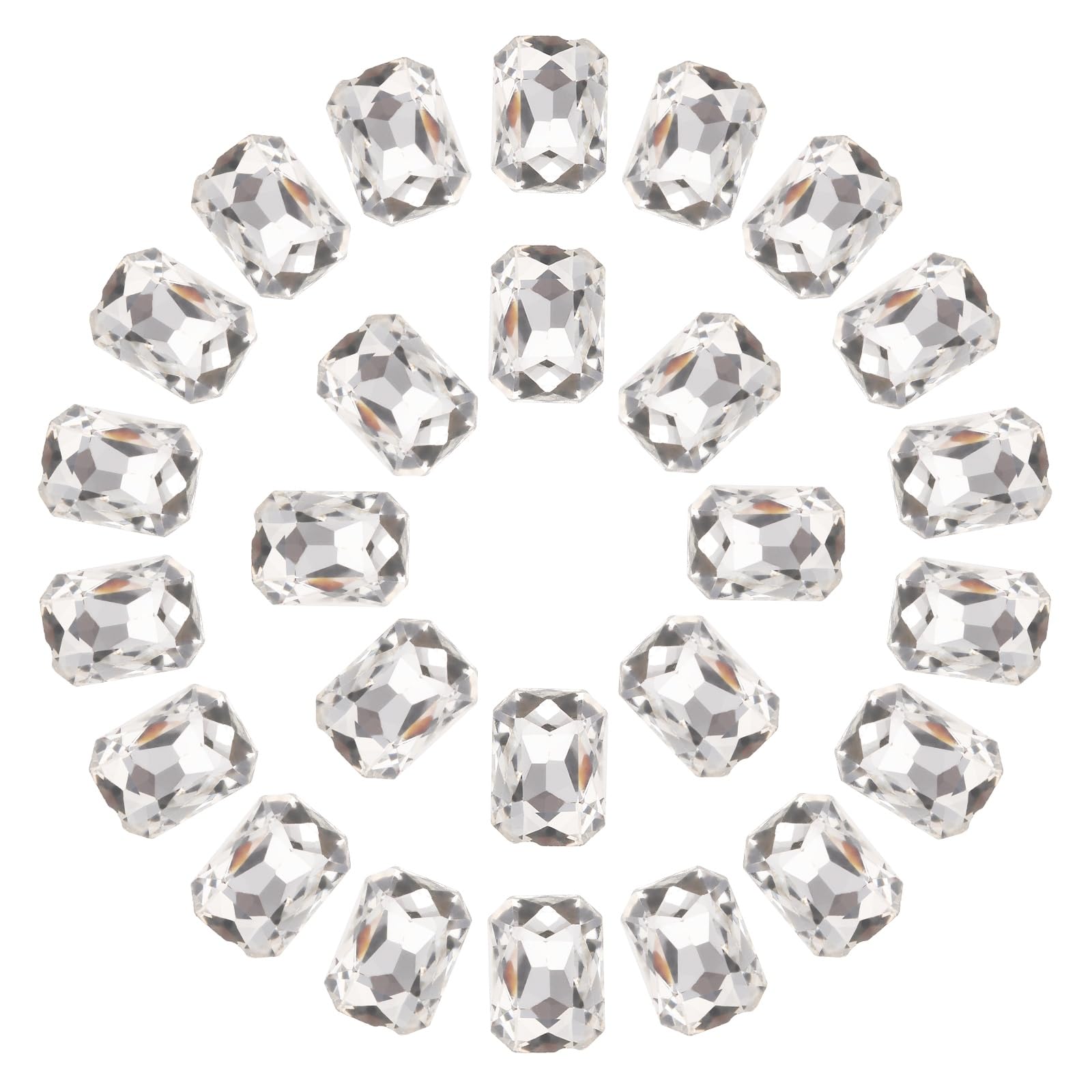 Diamantes de imitación facetados para reparar pedrería y personalizar accesorios, 50 piezas