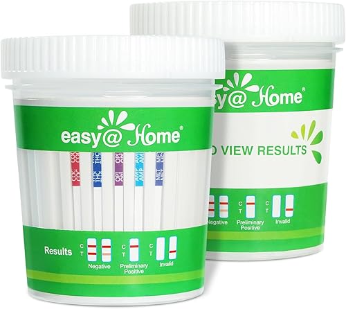 EasyHome Copa de prueba de 5 paneles Kit de prueba de orina de alta precisión -ECDOA-254 (paquete de 2)