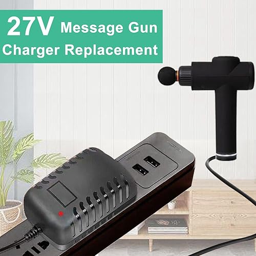 Miniatura 3 de Cargador de 27 V para pistola de masaje de imagen más nítida, adaptador de corriente compatible con Sharper Image Powerboost Pistola de masaje