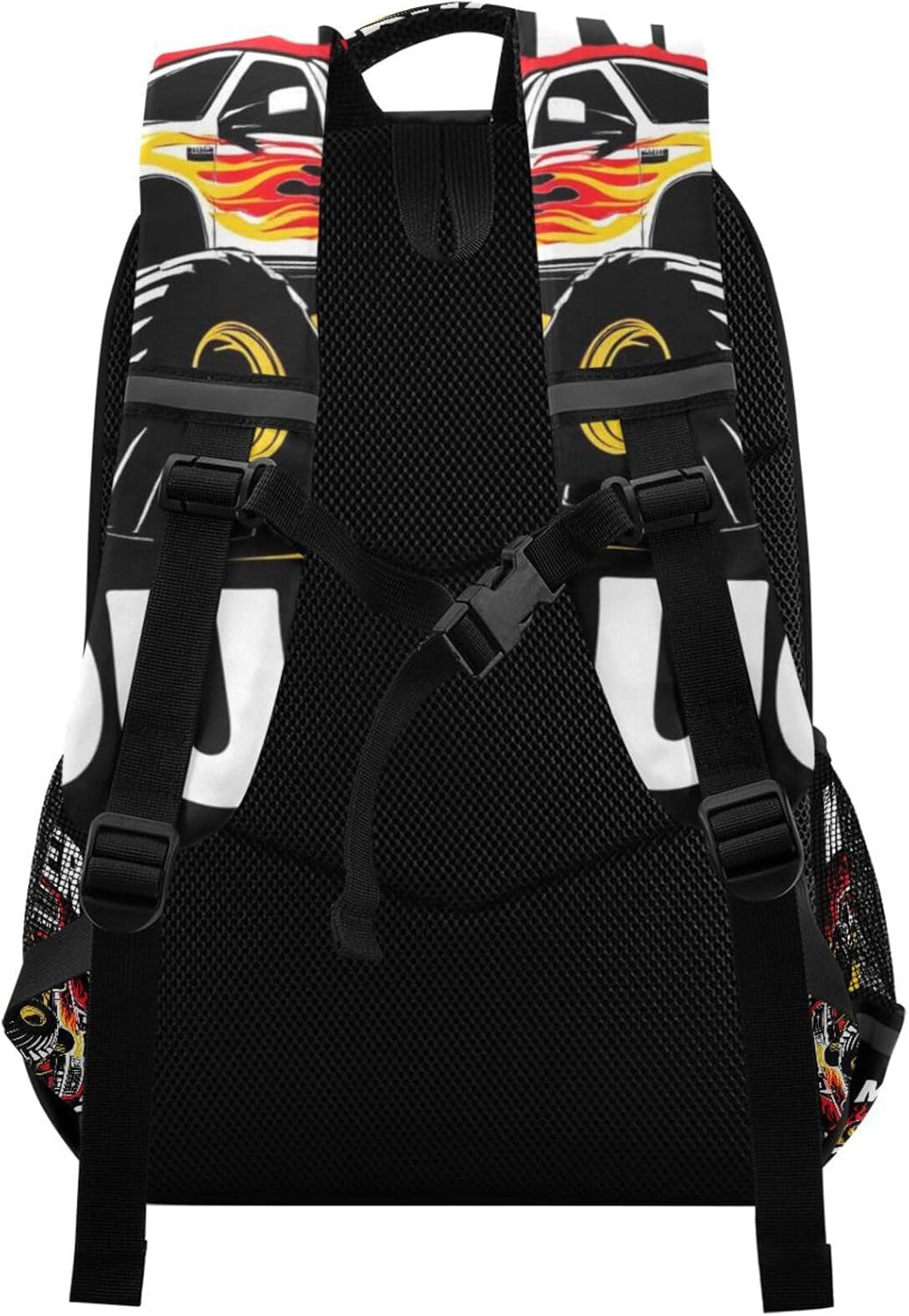 Caikeny Monster Truck Kids Backpack Daypack College School Shoulder Bag Travel Laptop Backpack Book Bag for Kids