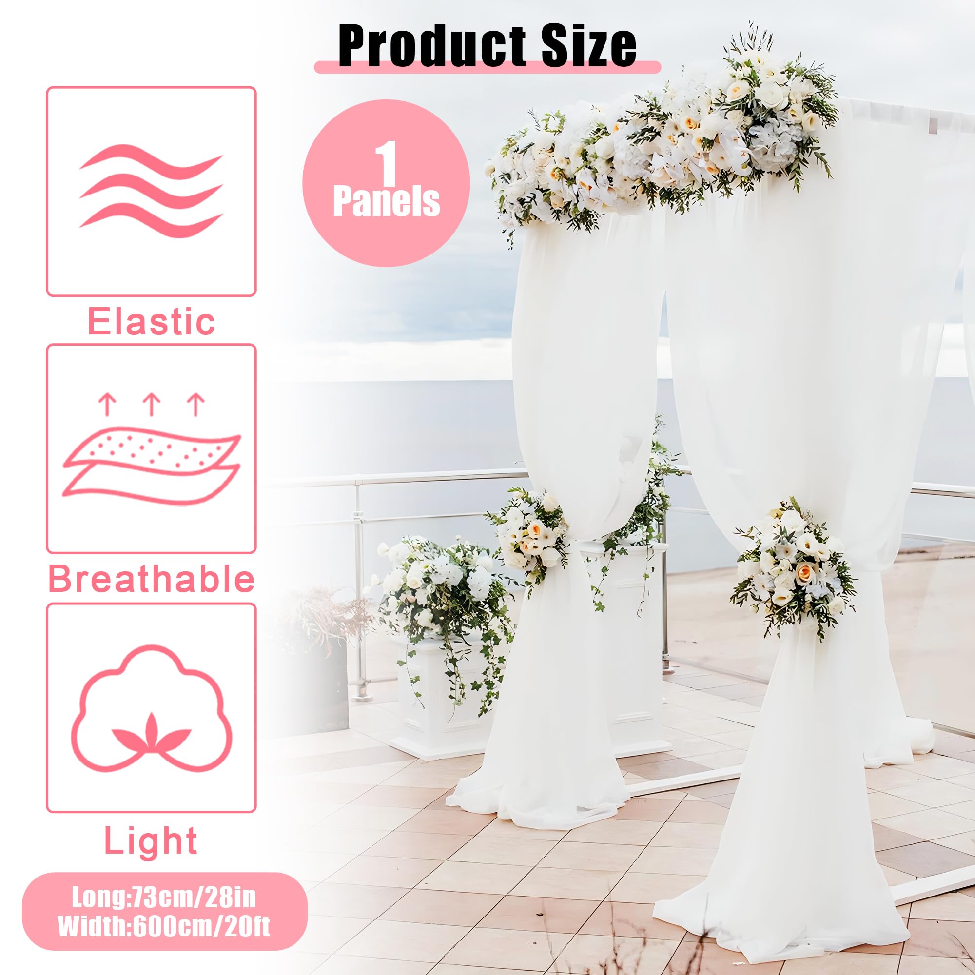 MEKOTRIN Wedding Arch Draping Fabric - Image 4