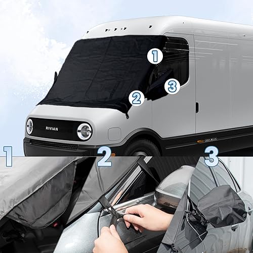 Vista 92 de Cubierta de parabrisas para hielo y nieve para Ford 2015-2024 2025 2026 F150 250/F350 F450 Super Crew Cab, XL XLT Limited Raptor cubierta de Ford