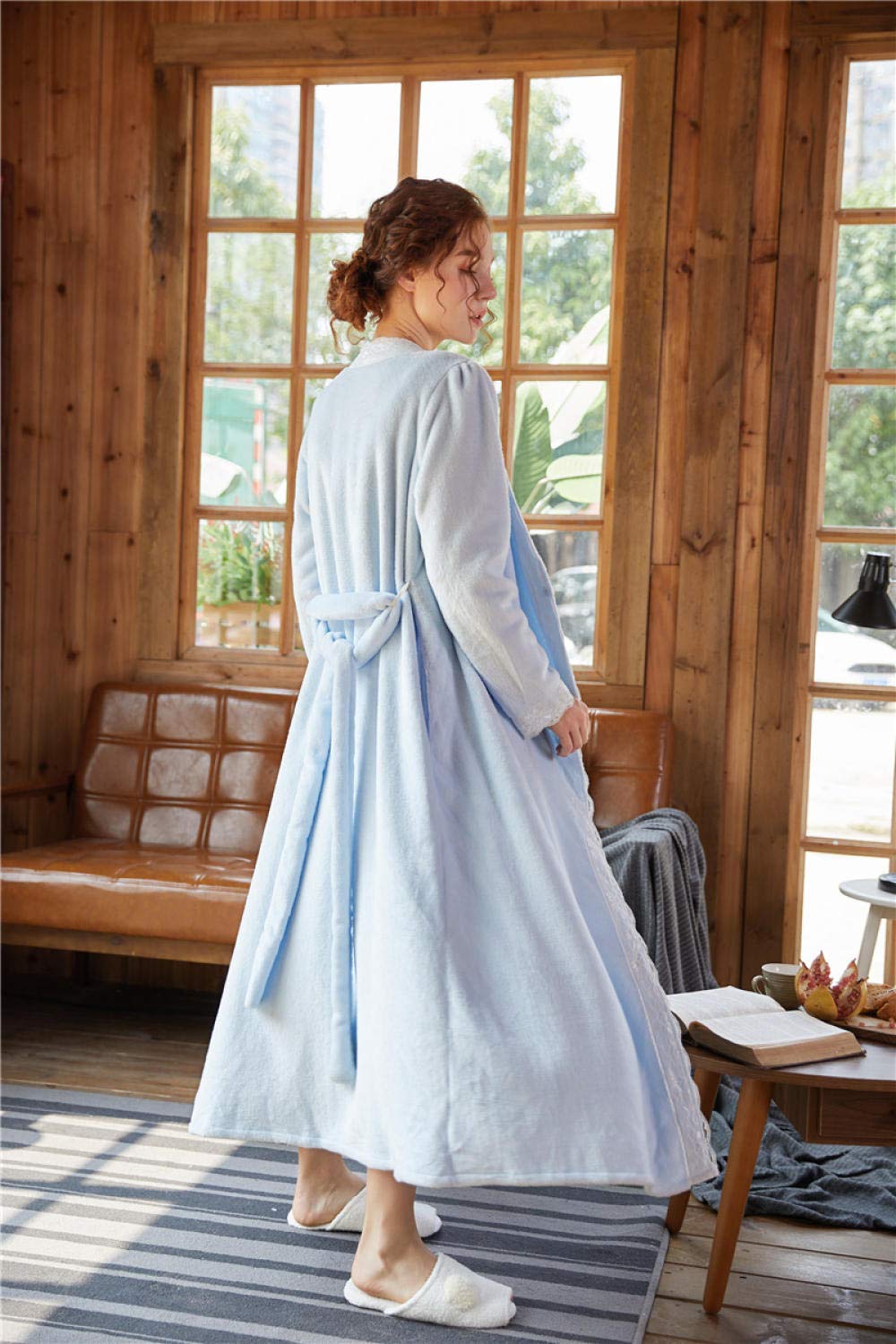 Pigiama Bradipo da Donna, Camicia da Notte Lunga in Peluche da Donna, Accappatoio Vintage Allentato, Pigiama di Flanella