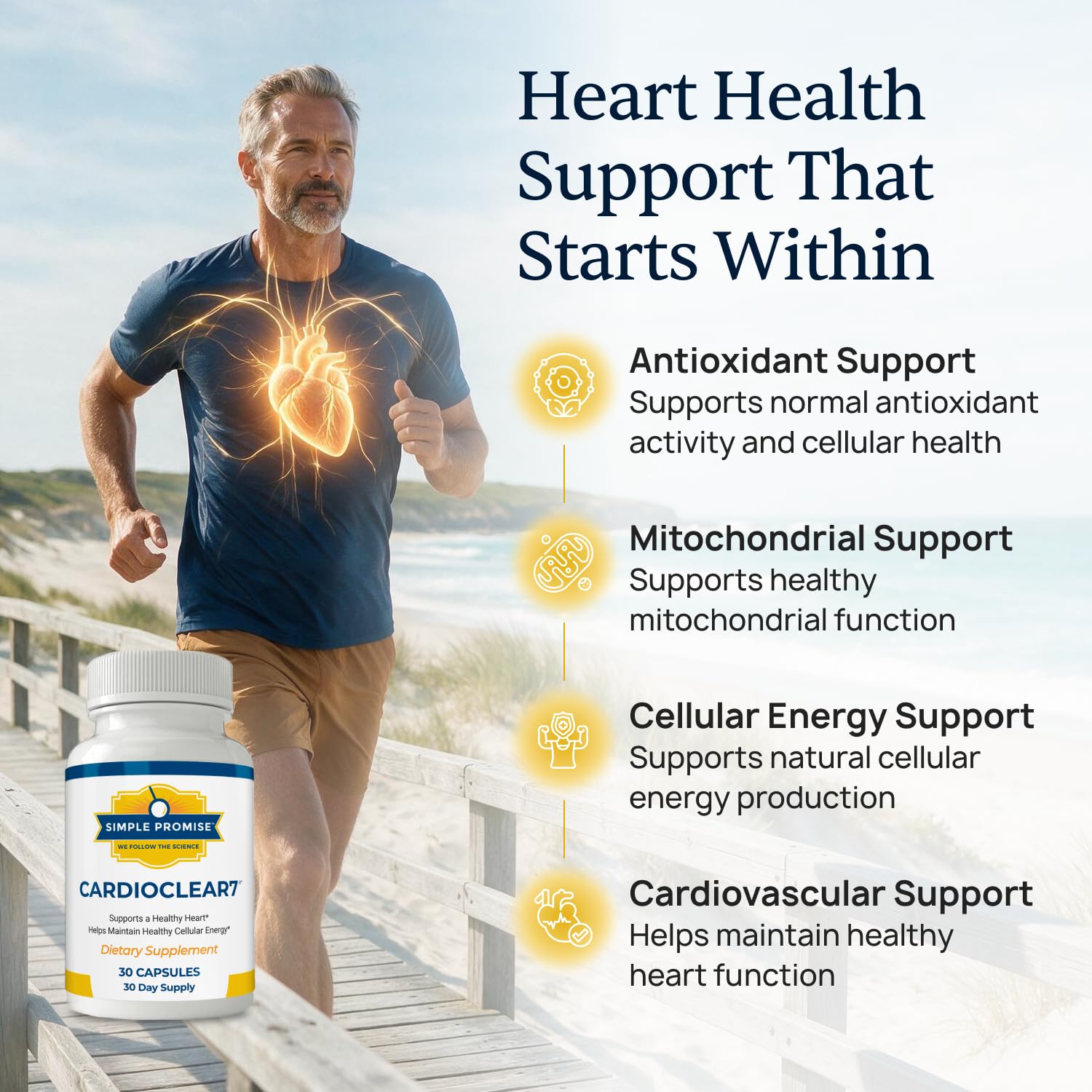 CardioClear7 - CoQ10 PQQ Heart Supplement - Shilajit Daily Wellness - 1 Pack — Amazon image 5