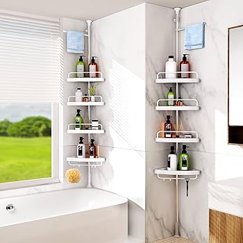 HapiRm Telescopic Shower Caddy - Corner Shower Caddy Rustproof
