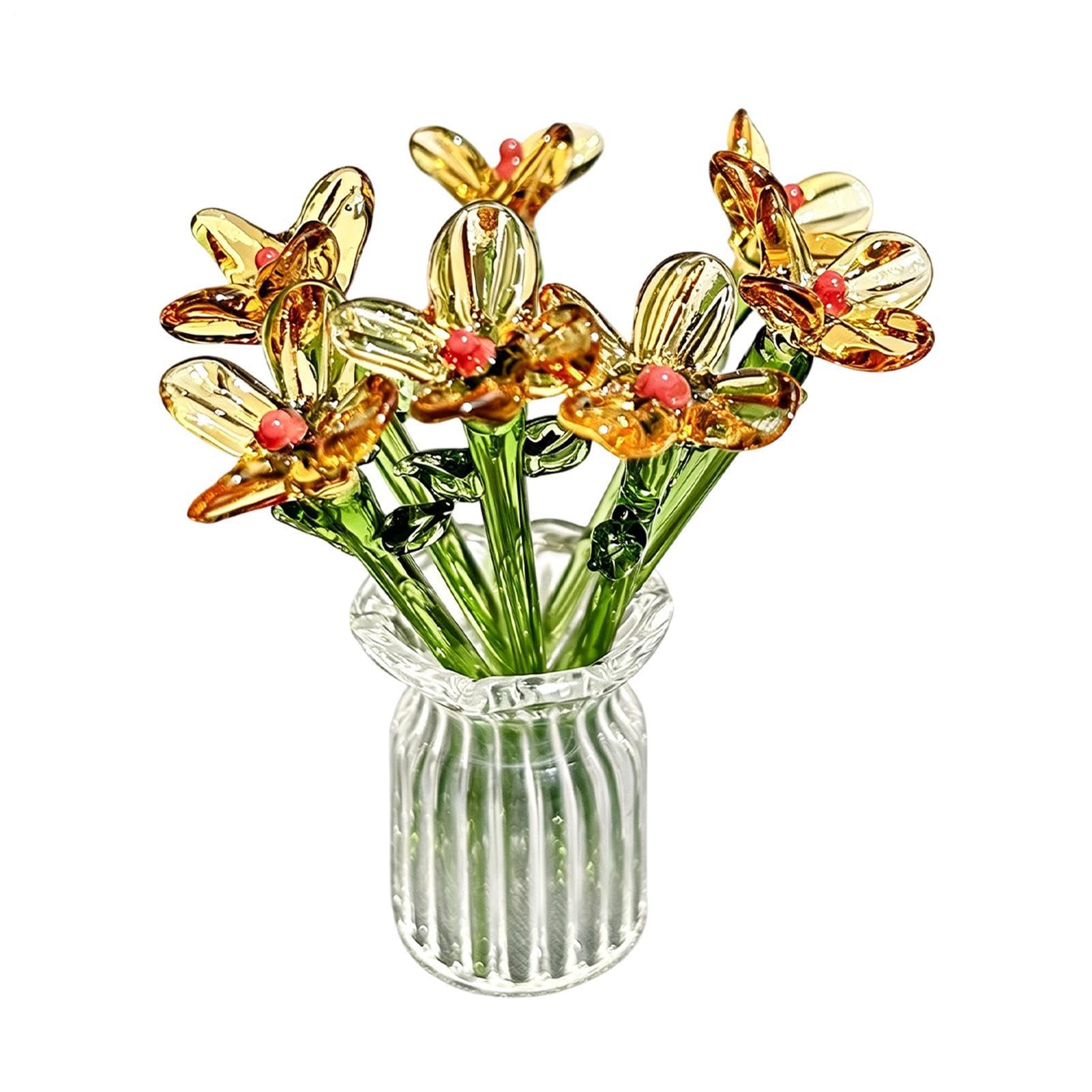 Petits vases à fleurs en verre moderne pour décoration de table