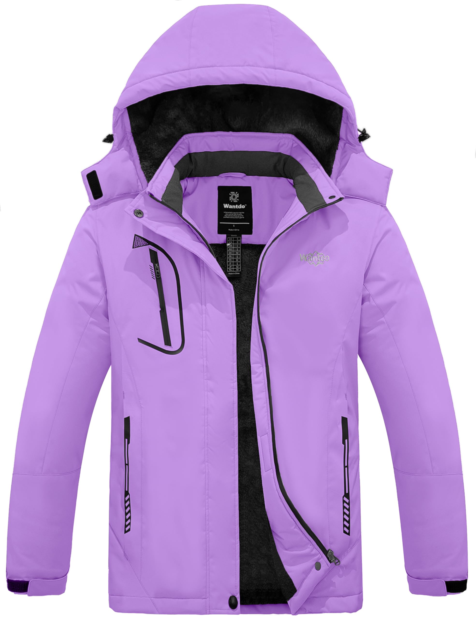 wantdo Women Hardshell Insulated Ski Jacket