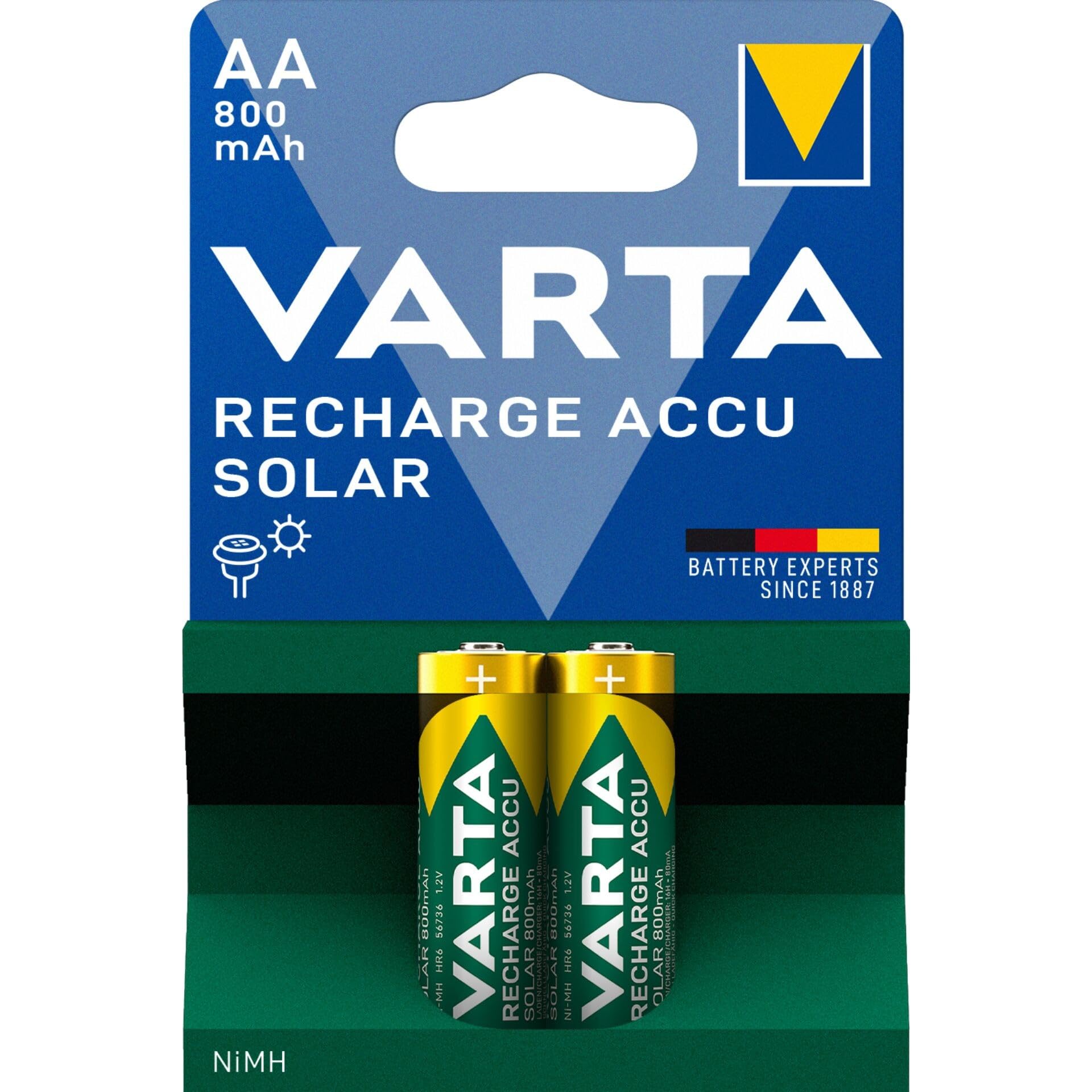 Varta Multicolor Recharge Accu Solar Aa 800 Mah Blister 2