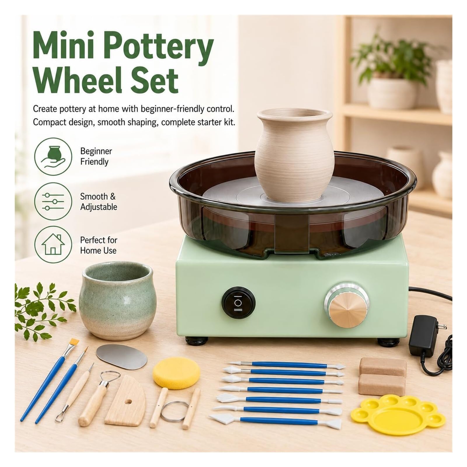Mini Töpferscheibe Set Keramikmaschine 15 Cm Doppelseitiger Drehteller