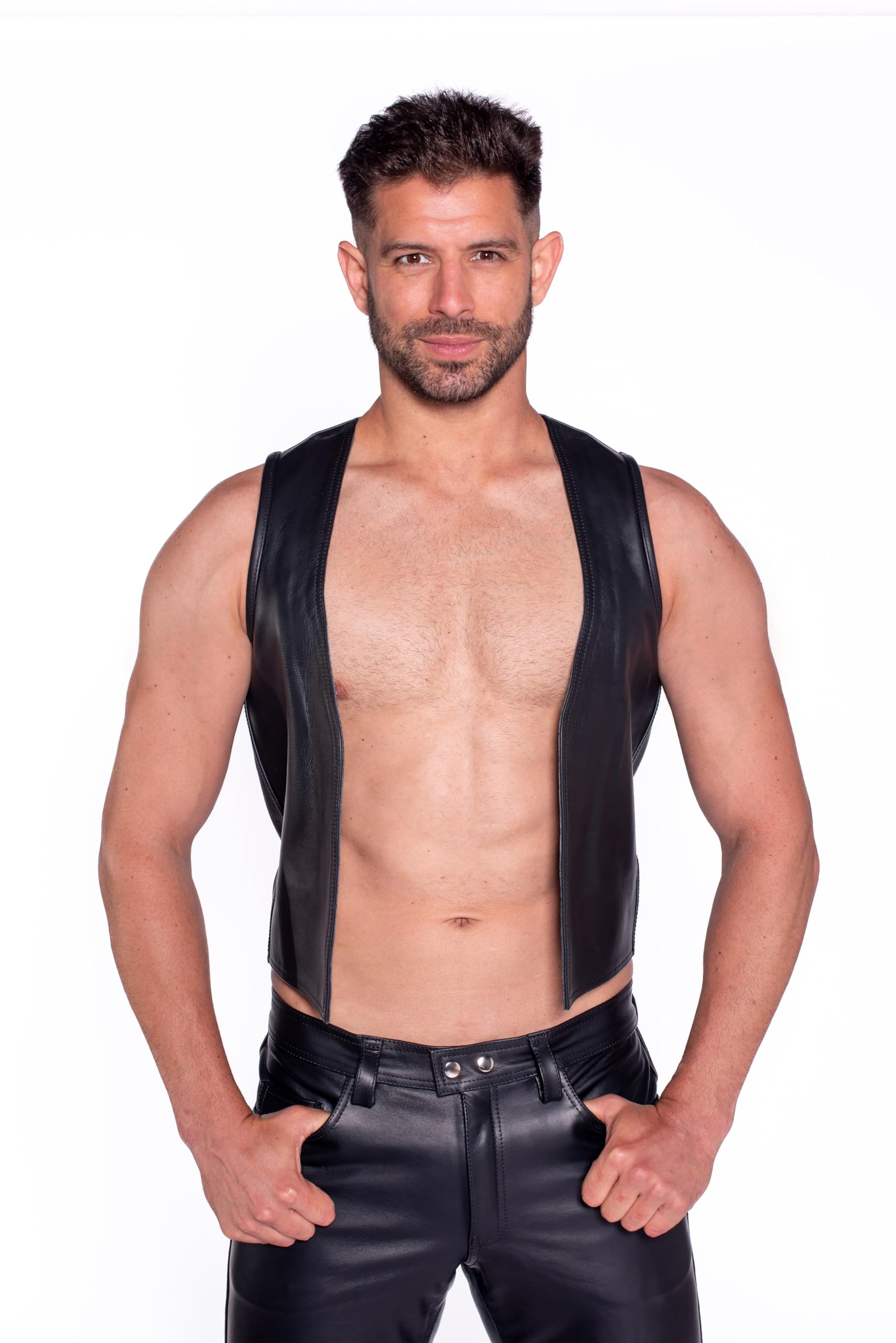 Prowler RED Waistcoat Black - SMALL: CHEST 38-40 inch / 96-100 cm COLLAR 17 inch / 43 cmProwler RED Range Of Leather