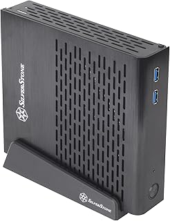 Silverstone SST-PT13B-USB3.0 Ports - USB 3.0 X 2 Thin Mini-Itx Compatible, Super Small at 1.4 Liters, Include Vertical Stand Holder, Meet Vesa Mounting Interface Standard