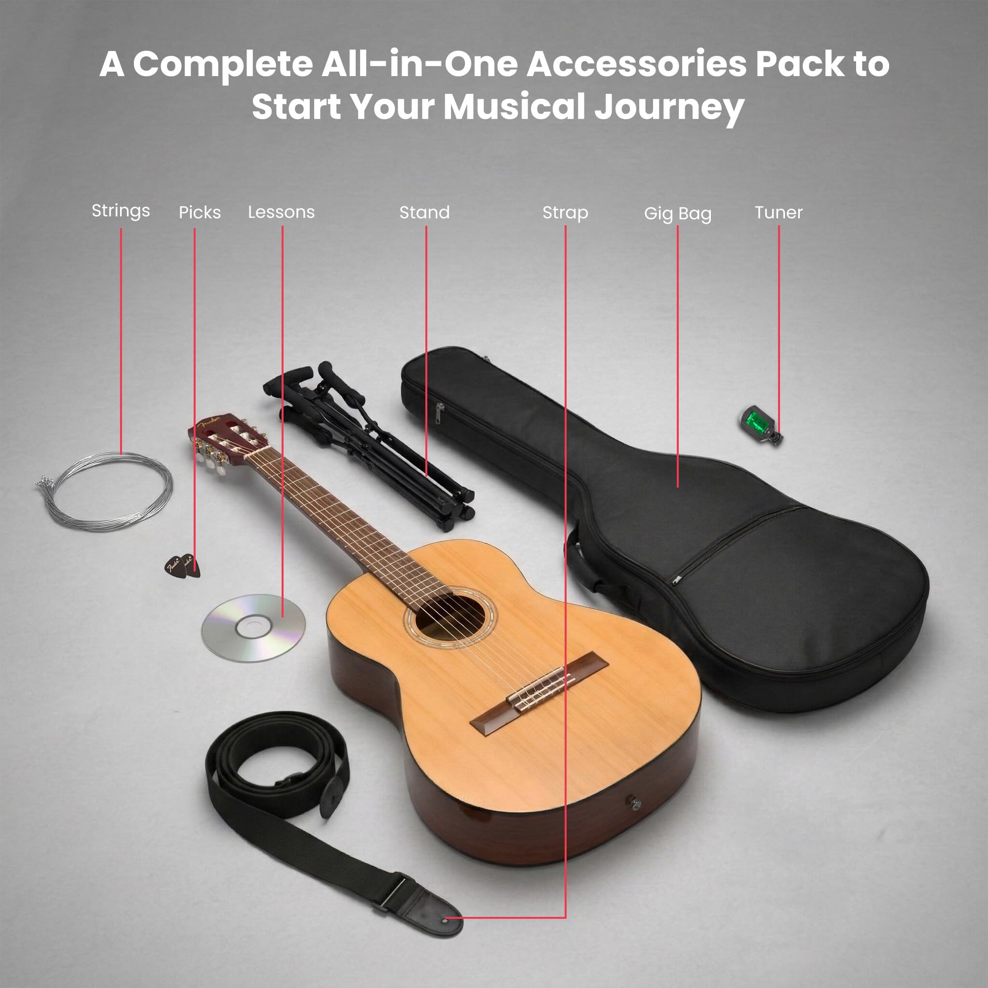 Amazon | Fender 3/4サイズ ナイロン弦アコースティックギター