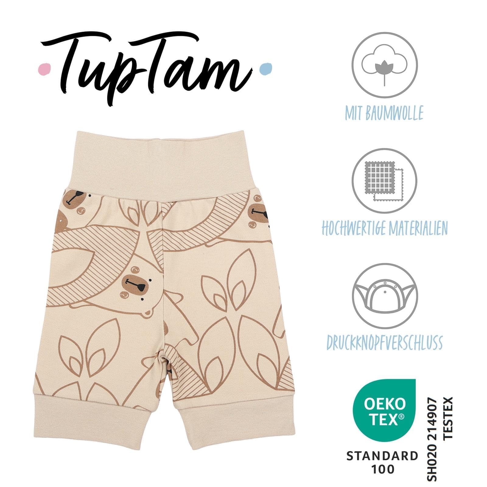 TupTam Unisex Baby Pumphose Sommershorts Baumwolle 5er Pack