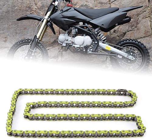 Miniatura 4 de Aramox Cadena de moto repuesto de cadena de eslabones para Honda 90CC 110CC 125CC 420106L ATV verde forro polar verde con licencia oficial de star