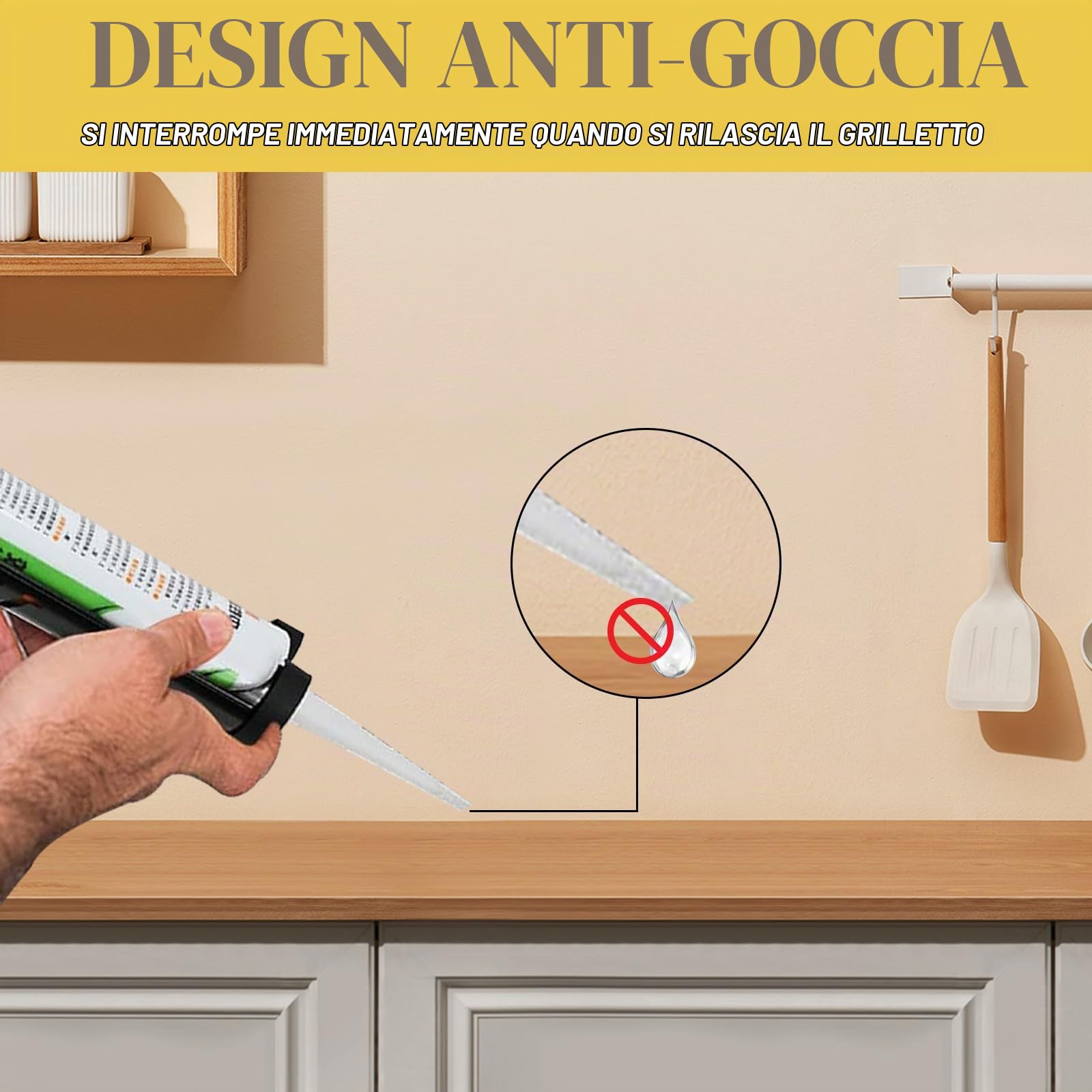 Pistola a cartuccia a batteria per DeWalt 20V Max con luce LED e 4 velocità regolabili Per riparare le piastrelle del pavimento e sigillare i piani di lavoro della cucina (Batterie non incluse)