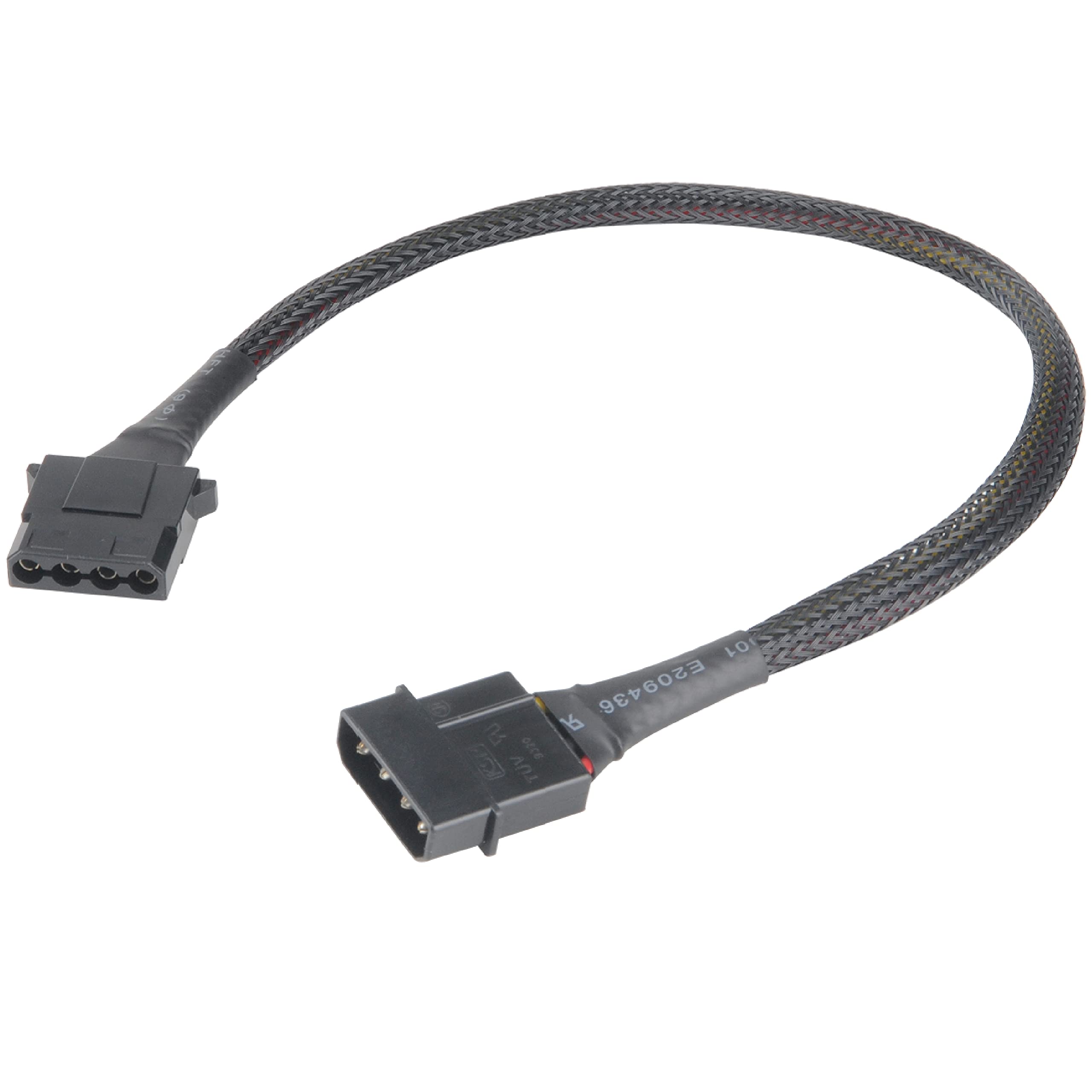 Akasa 4pin Molex PSU Cable Extension | 300mm | AK-CBPW02-30